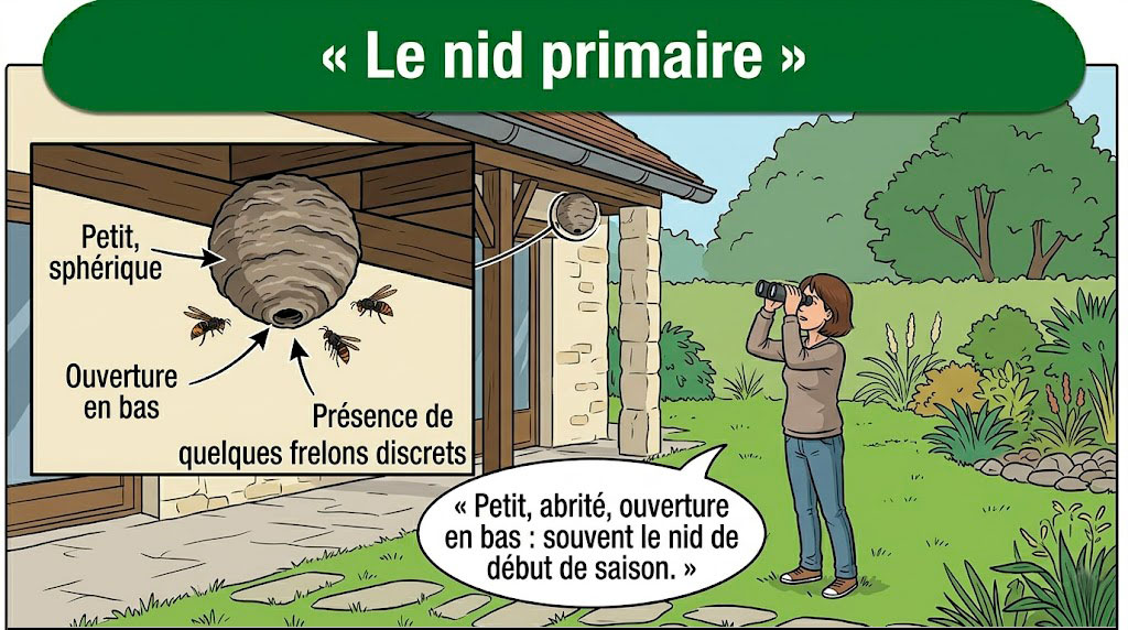 Reconnaître un nid secondaire de frelon asiatique