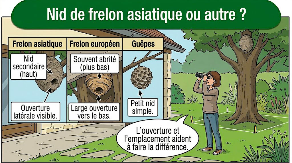 Où peut se trouver un nid de frelon asiatique dans une commune