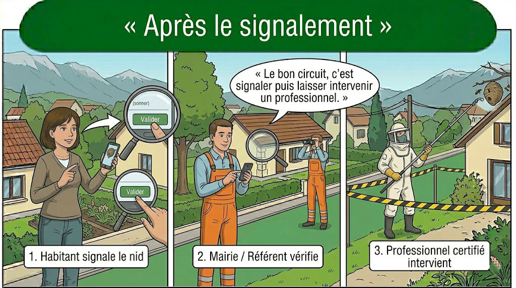 Comment bien signaler un nid de frelon asiatique
