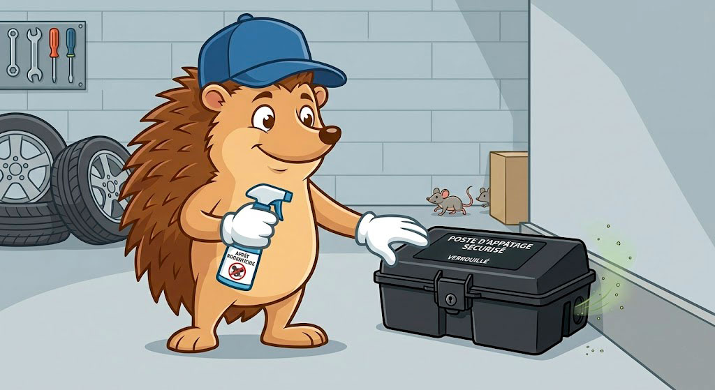 Poste d'appâtage sécurisé pour rats