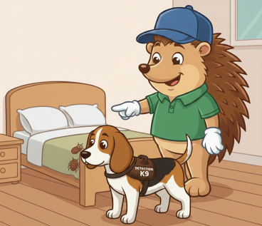 Détection Canine pour trouver les nids des punaises de lit